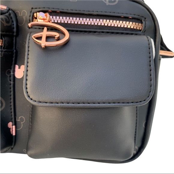 Disney Womens Black Disney Mickey & Minnie Mouse 2 In 1 Crossbody Bag One Size - Picture 11 of 14